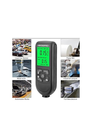 Hw300pro Araba Boyası Film Otomatik Kalınlık Ölçer 02000um Fe & Nfe Kaplama Kalınlık Test Cihazı M
