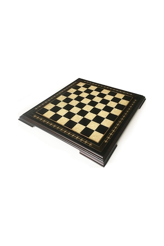 Helena Wood Art El Yapımı Masif Ahşap Sedefli Satranç Tablası 59 x 59 CM