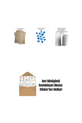Kağıtlar + Metinler + Sylvia Plath'ın Şairliğinin İntihar Bağlamında Analizi + Okuma Sticker'ları