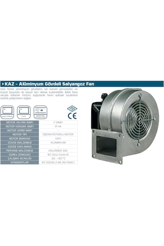 Kayıtes KAZ 160 Alüminyum Gövdeli Salyangoz Fan 600 M³/H