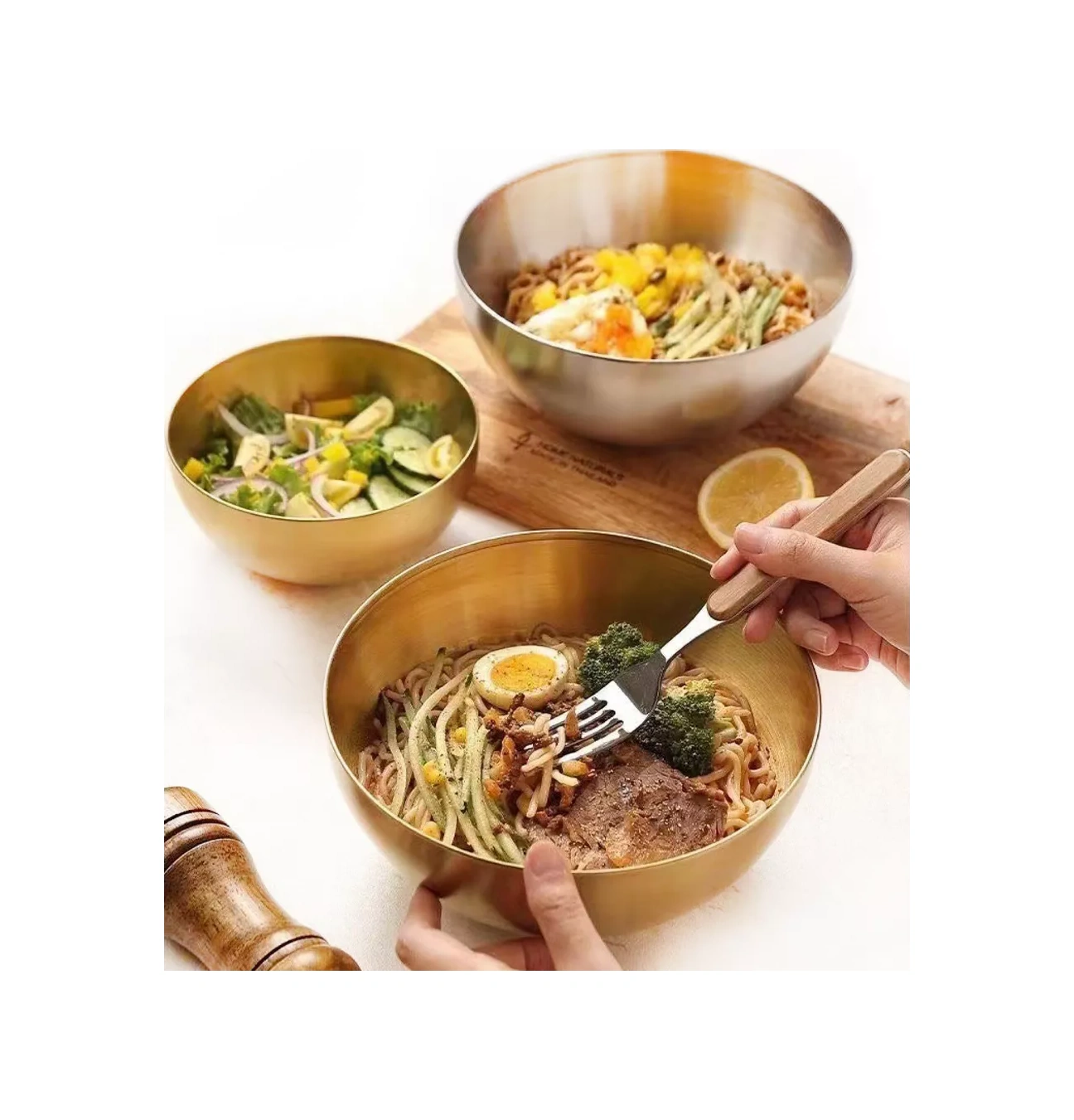 Dommarket Paslanmaz Çelik Altın Porfirnd Eski Pişirme Kapları Seti 250180278