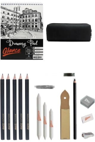 İdora Sketch Dereceli Kurşun Kalem 15 Parça Eskiz Set