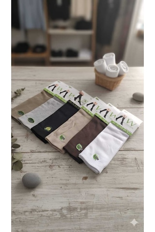 Bambu Dizaltı Çorap 6'lı Paket Beyaz