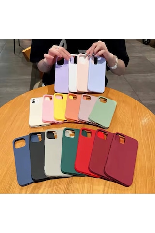 Apple Uyumlu iPhone 11 Kılıf Yumuşak Silikon İçi Kadife Lansman Kapak . Kahverengi