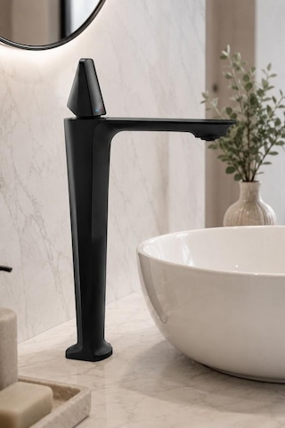 Vıta Uzun Lavabo Bataryası Mat Sıyah Mat Siyah