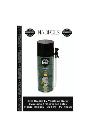 Özel Üretim Ev Yenileme Kolay Uygulama Profesyonel Dolgu Montaj Köpüğü - 300 Ml - Pu Köpük