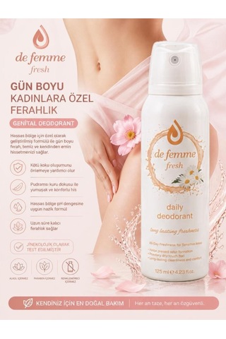 De Femme Fresh Daily İntim Deodorant 125 Ml+saç Proteini Hediyeli
