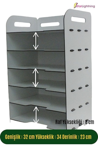 Masa Düzenleyici Organizer Evrak Rafı Masaüstü Organizer Model 5 - Beyaz