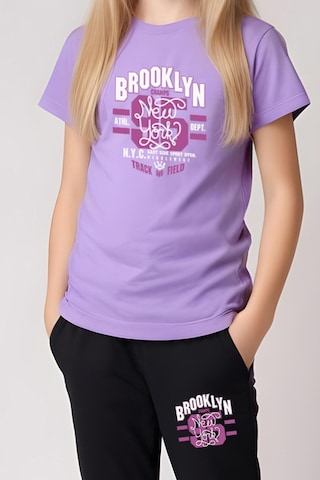 Fyk Kids Kız Çocuk Broklyn 95 Baskılı Alt-üst Takım Lila