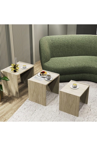 Vera 2 ' Li Orta Sehpa Ve Zigon Sehpa Seti , Servis Sehpası Tr...