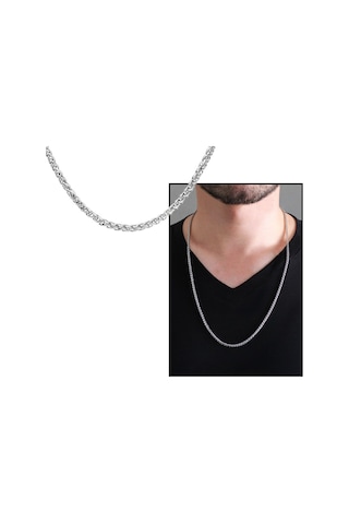 Modern Tasarım Silver Renk Çelik Erkek Zincir (504282108)