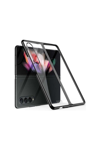 Galaxy Z Fold 3 Kılıf Zore Kıpta Metal Görünümlü Ince Kılıf