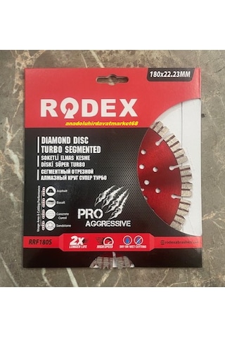 Rdx Pro 180mm Elmas Beton Kesme Diski Taş Seramik Tuğla Granit Kesici Elmas Turbo2x