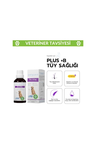 Patiguard Plus B For Dogs Köpek İçin Tüy Dökülme Engelleyici 50 ML