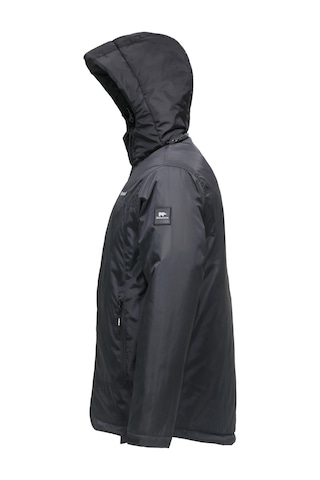 Erkek Kapitone Kapüşonlu Iç Cepli Siyah Mont 001