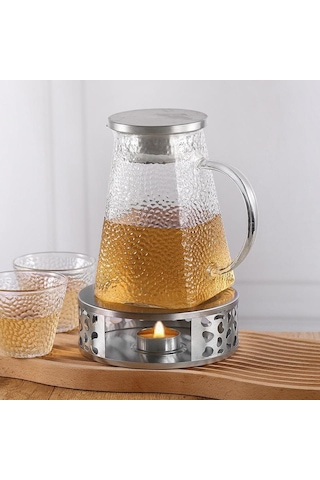 Paslanmaz Çelik Çaydanlık Standı Isıtıcı Mum Yuvarlak Taban Isıtıcı Kahve Süt Mumluk Ocak Crazy Volcano Yağı Gümüş