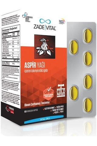 Zade Vital Aspir Yağı 600 MG 60 Kapsül