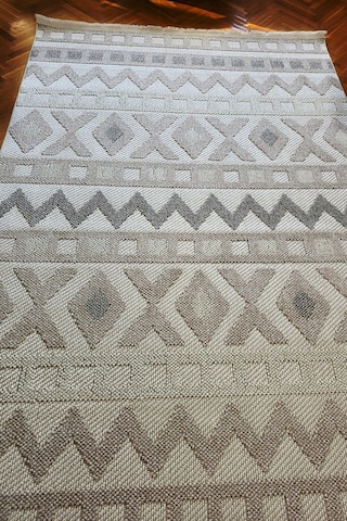 Leiva Home Monaco 0038 Krem Gri Bohem Sisal Bukle Yumuşak Özel Kesim Salon Koridor Mutfak Yolluk Saçaklı Halı 0038-krem/bej/gri