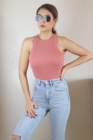 Ritnice Kadın Premium Doku Gülkurusu Fitilli Pamuklu Atlet