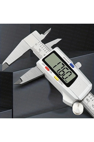 Boatshop1 15 24 Cm Yt Mikrometre Hlx 6 İnç Paslanmaz Çelik Dijital Verniye Kaliperi Lcd Ekranlı Hassas Ölçüm Aleti