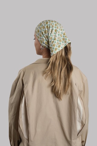 Yağ Yeşili Pratik Hazır Geçmeli Buff Bandana Sandy Desenli Boru Bone 2419 36