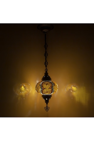 Otantik Mozaik Dağ Evleri İçin Dekoratif Tavan Lambası Renkli