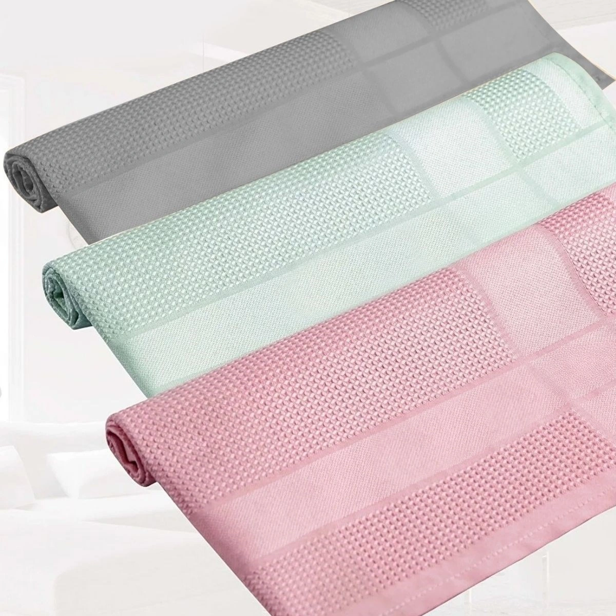 Mcg Mcg İz Bırakmayan Mikrofiber Temizlik Bezi 3'lü Set Cam Ve Ayna Silme Toz Alma Temizlik Bezi Renkli
