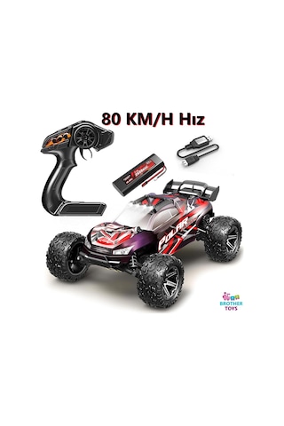 80 Km/h Hız Yapan Süspansiyonlu Profesyonel Kumandalı Arazi Aracı Rock Crawler Servo Motor 46 Cm.