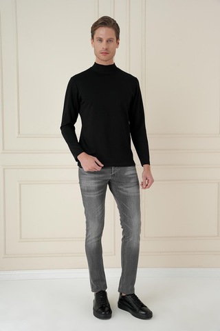 Efor Ts 894 Slim Fit Siyah Spor T-shirt Siyah