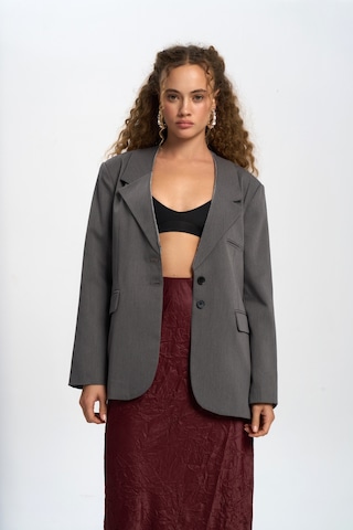 Mai Studios Co. Volda Yaka Detay Antrasit Blazer Antrasit