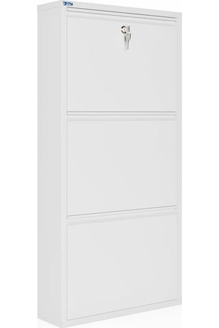 Ceha Kilitli Metal Ayakkabılık 3'lü Kar Beyazı - K.AYK-3 /AB9003/KL