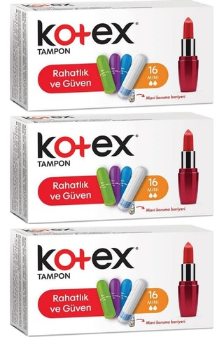 Kotex Tampon Mini 48 Li Set 3pk 16