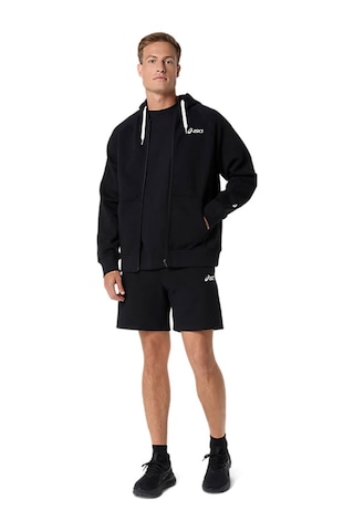 Asics Logo Fleece Full-zip Erkek Siyah Koşu Ceket 2031f325-001