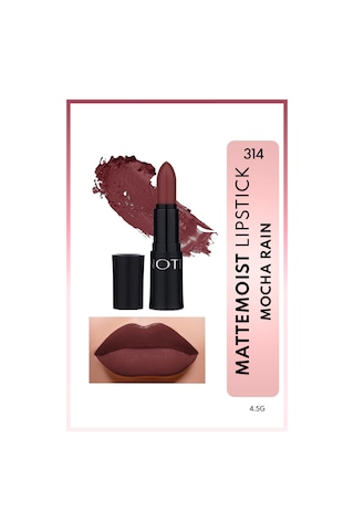 Note Cosmetique Mattemoist Lipstick Mat Bitişli Ruj 314 Mocha Rain - Kahverengi