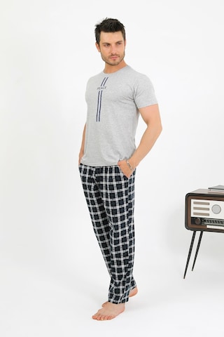 Akbeniz Erkek Pamuk Kısa Kol Pijama Takım Gri 6875 Gri