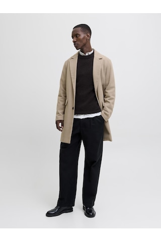 Jack&jones Essentıals Erkek Spread Yaka Palto - Harris - 12288145 Greige