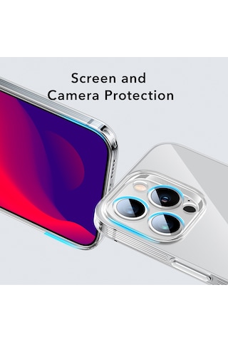 Esr Ice Shield Tempered-glass Case For Apple Uyumlu iPhone 14 Pro - Clear-şeffaf Çok Renkli