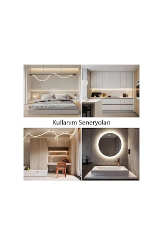 Pm-26417 Animasyonlu Bluetooth Neon Rgb Kumaş Örgülü Hortum Led 5 Metre 201 Modlu Çok Renkli