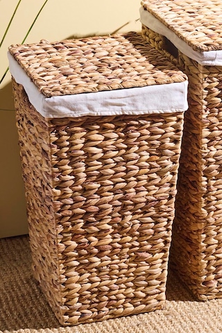 Cilento Hasır 2'li Çamaşır Sepeti Seti Kahverengı Kahverengi