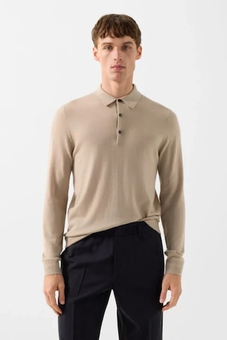 Bogner Fire&ıce Bogner Jake Yün-kaşmir Lüks Stil, Erkek Triko Polo Sweatshirt Camel