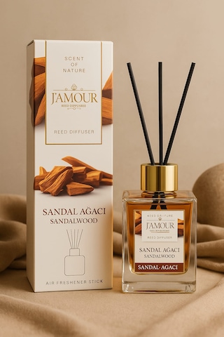 Sandal Ağacı Çubuklu Oda Kokusu Bambu Kokusu Kalıcı Oda Kokusu, Banyo,ev Kokusu 100 Ml Sandal ağacı