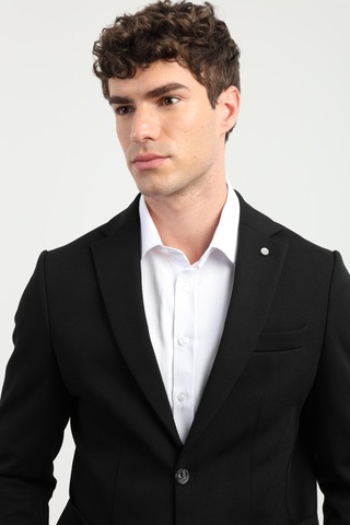 Dufy Erkek Slim Fit Mono Yaka Siyah Ceket-25970