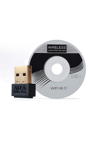 Alfanet W102 Mini İnternet Wifi Adaptörü Nano USB 150 MBPS Masaüstü Bilgisayar Kablosuz Ağ Wi-Fi Alıcısı