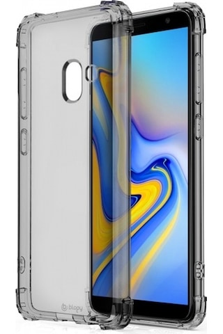 Blogy Galaxy J6 İle Uyumlu Crystal Fit Kılıf Smoke Black
