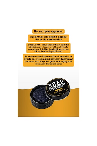 Soap Cover Saç ve Sakal Koyulaştıran Sabun 50 G