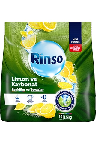 Rinso Limon Karbonat 1,5 Kg Renkli+beyaz