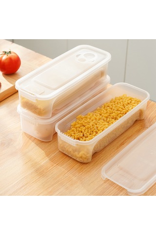 Kapaklı Spagetti Makarna Saklama Kabı - Makarna Ve Yumurta İçin Mikrodalga Güvenli Erişte Kutusu Çok Renkli