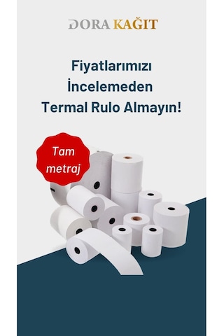 56x25 Termal Pos Rulosu 1 Paket-10'lu