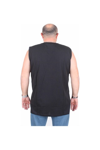 Starbattal Büyük Beden Baskılı Kolsuz Tişört Break Limits 25153 Sıyah Siyah