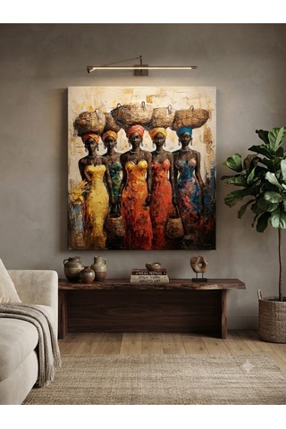 Tablo 40x60cm Orta Boy Kafe Ve Restoran Hediyelik Duvar Aksesuarı Kadınlar Siyah